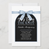 Invitation She’s Tying the Knot Light Blue Palette Bow (Devant)