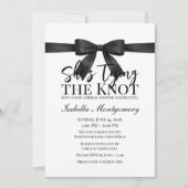 Invitation She’s Tying the Knot Theme Black Bow (Devant)
