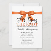 Invitation She’s Tying the Knot Theme Orange Bow (Devant)