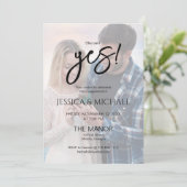 Invitation She Said Yes! Photo Engagement Party  (Debout devant)