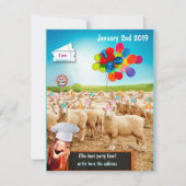 Invitation sheep birthday (Devant)