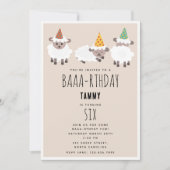 Invitation Sheep Lamb Cute Funny Farm Party Animals Birthday (Devant)