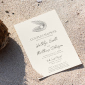 Invitation Shell Beach Ocean Mariage Couples douche