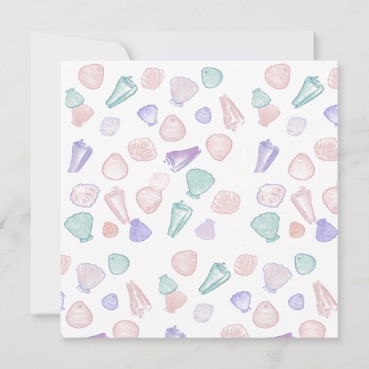 Invitation Shellabrate Seashell Under the Sea Anniversaire (Dos)