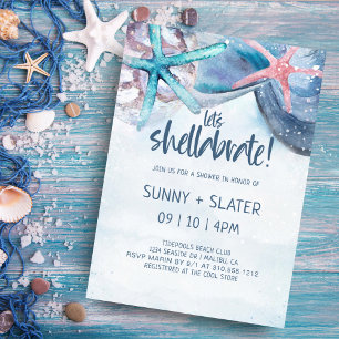 Invitation Shellabration Plage Coquillages Mariage Shower