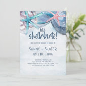 Invitation Shellabration | Plage Coquillages Mariage Shower (Debout devant)