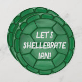 Invitation Shellebrate ! Fête de l'Anniversaire de Turtle She (Devant / Derrière)