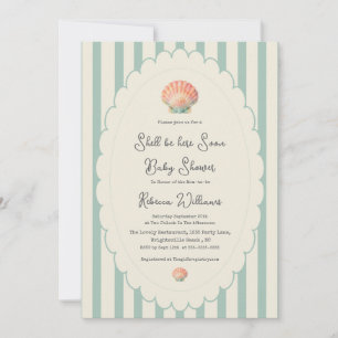 Invitation Shelly sera bientôt là Baby Shower côtier