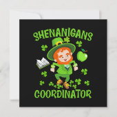 Invitation Shenanigans Coordonnateur Funny Enseignant St Patr (Devant)