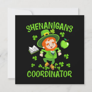 Invitation Shenanigans Coordonnateur Funny Enseignant St Patr