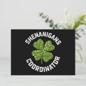 Invitation Shenanigans Coordonnateur Funny St Patrick's Day (Debout devant)