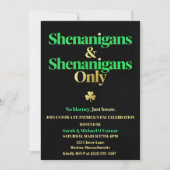 Invitation Shenanigans & Shenanigans Only St. Patrick’s Day  (Devant)