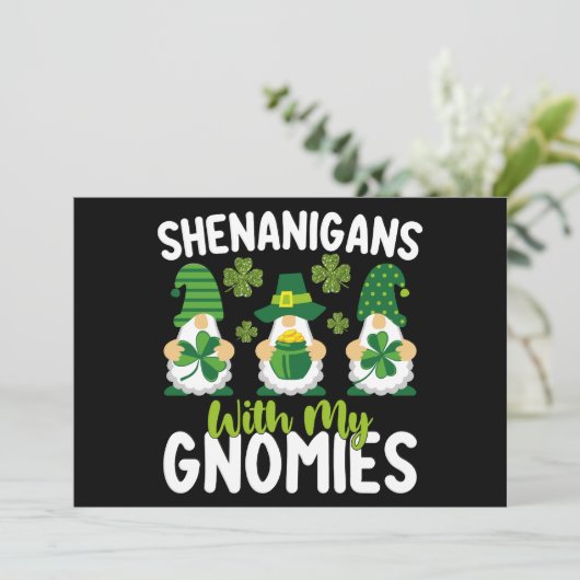 Invitation Shenanigans with My Gnome Gnome St Patrick's Day (Debout devant)
