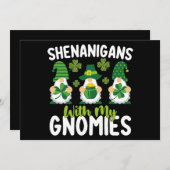Invitation Shenanigans with My Gnome Gnome St Patrick's Day (Devant / Derrière)
