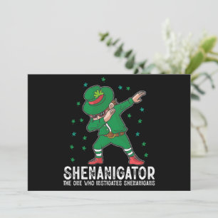 Invitation Shenanigator Dabbing Saint Patrick's Day Shenaniga