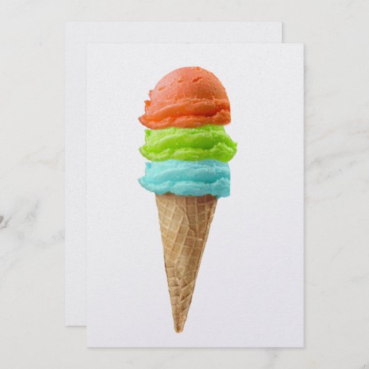 Invitation Sherbet crème glacée - SRF (Devant / Derrière)