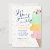 Invitation Sherbet Rupture La Fête des mariées De Crème De Gl (Devant)