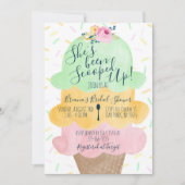 Invitation Sherbet Rupture La Fête des mariées De Crème De Gl (Devant)
