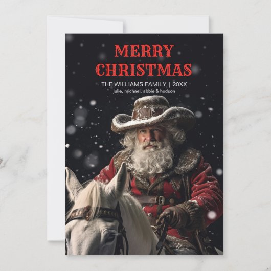 Invitation Sheriff Santa Claus (Devant)