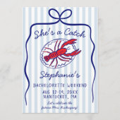 Invitation She's A Catch 3 Day Itinerary Bachelorette Party (Devant)