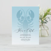 Invitation She's a Catch Coastal Lobster Bachelorette Weekend (Debout devant)
