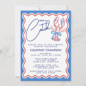 Invitation She's A Catch Coastal Lobster Bridal Shower (Devant)
