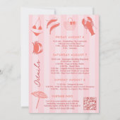 Invitation She's A Catch Lobster Pink Orange Bachelorette (Dos)