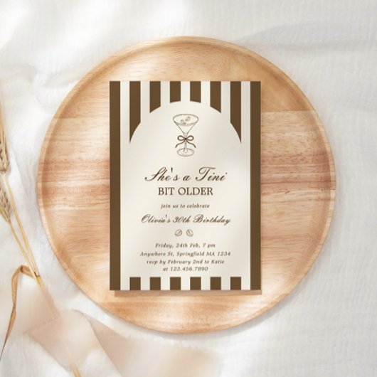 Invitation She's A Tini Bit Older Coffee Martini Birthday