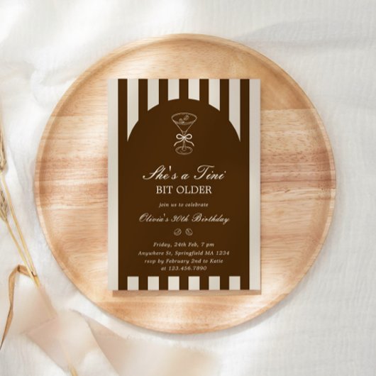 Invitation She's A Tini Bit Older Coffee Martini Birthday