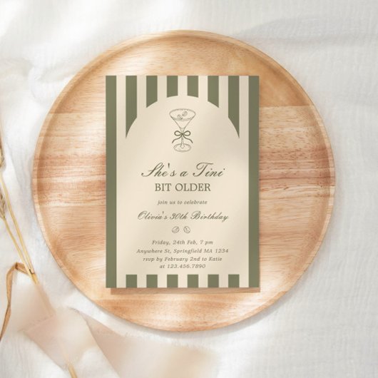 Invitation She's A Tini Bit Older Coffee Martini Birthday