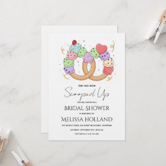 Invitation She's Been Scooped Up Ice Cream Bridal Shower
