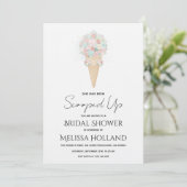 Invitation She's Been Scooped Up Ice Cream Bridal Shower (Debout devant)
