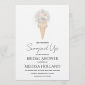 Invitation She's Been Scooped Up Ice Cream Bridal Shower (Devant)