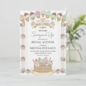 Invitation She's Been Scooped Up Ice Cream Bridal Shower (Debout devant)