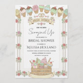 Invitation She's Been Scooped Up Ice Cream Bridal Shower (Devant)
