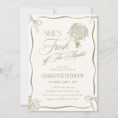 Invitation She's Fresh Off the Market Bridal Shower (Devant)