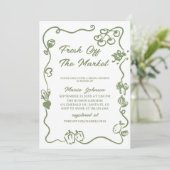 Invitation She's Fresh Off The Market Bridal Shower (Debout devant)