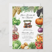 Invitation She's Fresh Off The Market Gingham Bridal Shower (Devant)