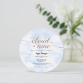 Invitation She's on Cloud 9 Dreamy Bridal Shower Clouds (Debout devant)