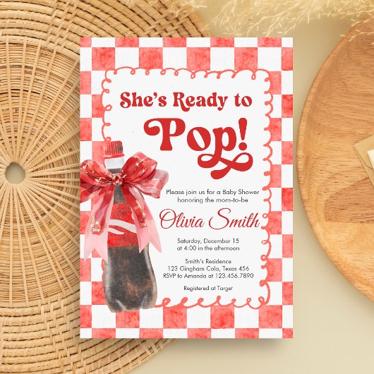 Invitation She's Ready to Pop Baby Shower