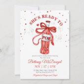 Invitation She's Ready To Pop Baby shower (Devant)