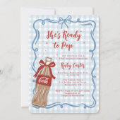 Invitation She's Ready to Pop Boy Soda Baby Shower (Devant)
