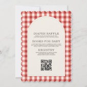 Invitation She's Ready to Pop Gingham All in One Baby Shower (Dos)