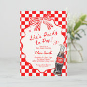 Invitation She's Ready to Pop Red Soda Baby Shower (Debout devant)