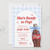 Invitation She's Ready to Pop Soda Baby Shower (Devant)