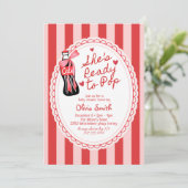 Invitation She's Ready to Pop Soda Baby Shower (Debout devant)