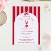 Invitation She's the Cherry on Top Baby Shower Coquette