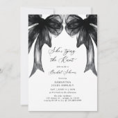 Invitation She's Tying The Knot Black Bow Bridal Shower (Devant)