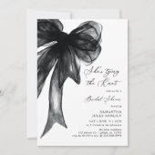 Invitation She's Tying The Knot Black Bow Bridal Shower (Devant)