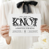 Invitation She's Tying The Knot Black Bow Bridal Shower